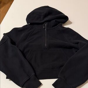 Lululemon Black Half-Zip Hoodie crop xs/s